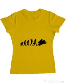 Tricou ADLER dama Evolution - motorcycle Galben