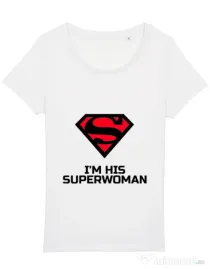 Tricou STANLEY STELLA dama I'm his superwoman Alb