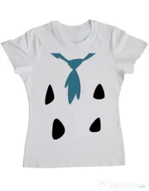 Tricou ADLER dama Flinstone costume Alb