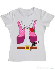 Tricou ADLER dama Cowboy suit 2 Alb