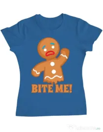 Tricou ADLER dama Bite me Albastru azuriu