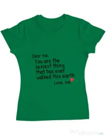 Tricou ADLER dama Dear me Verde mediu