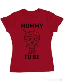 Tricou ADLER dama Mummy to be girl Rosu