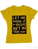 Tricou ADLER dama My biceps Galben