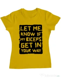 Tricou ADLER dama My biceps Galben
