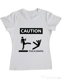 Tricou ADLER dama This is Sparta Alb