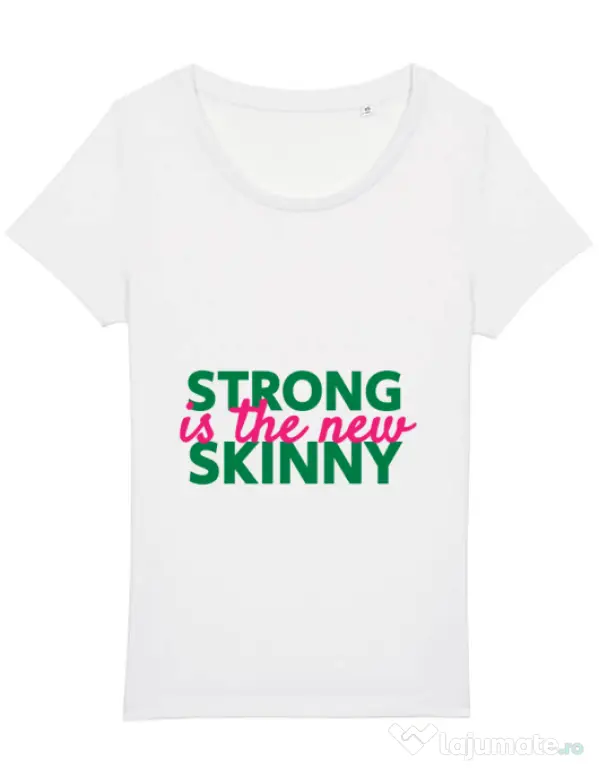 Tricou STANLEY STELLA dama Strong is the new skinny Alb