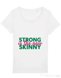 Tricou STANLEY STELLA dama Strong is the new skinny Alb
