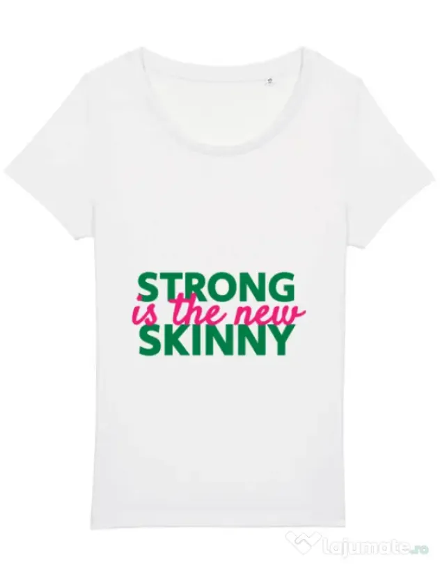 Tricou STANLEY STELLA dama Strong is the new skinny Alb