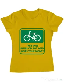 Tricou ADLER dama Bicycle Galben