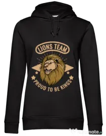 Hoodie dama cu gluga Lions team Negru