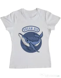 Tricou ADLER dama Dream big Alb