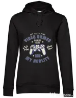Hoodie dama cu gluga My reality Negru