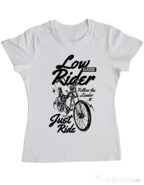 Tricou ADLER dama Lowrider Alb