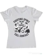 Tricou ADLER dama Kick boxing Alb