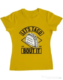 Tricou ADLER dama Let’s taco Galben