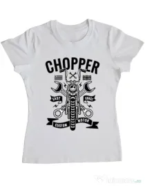 Tricou ADLER dama Chopper Alb