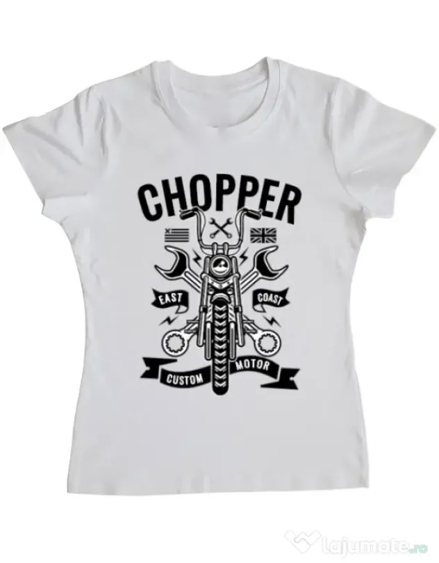 Tricou ADLER dama Chopper Alb