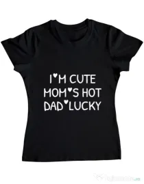 Tricou ADLER dama I’m cute Negru