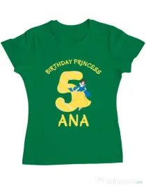 Tricou ADLER dama Birthday Princess Verde mediu