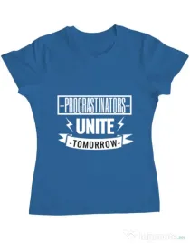 Tricou ADLER dama Procrastinators Albastru azuriu