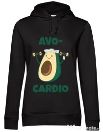 Hoodie dama cu gluga Avo-cardio Negru
