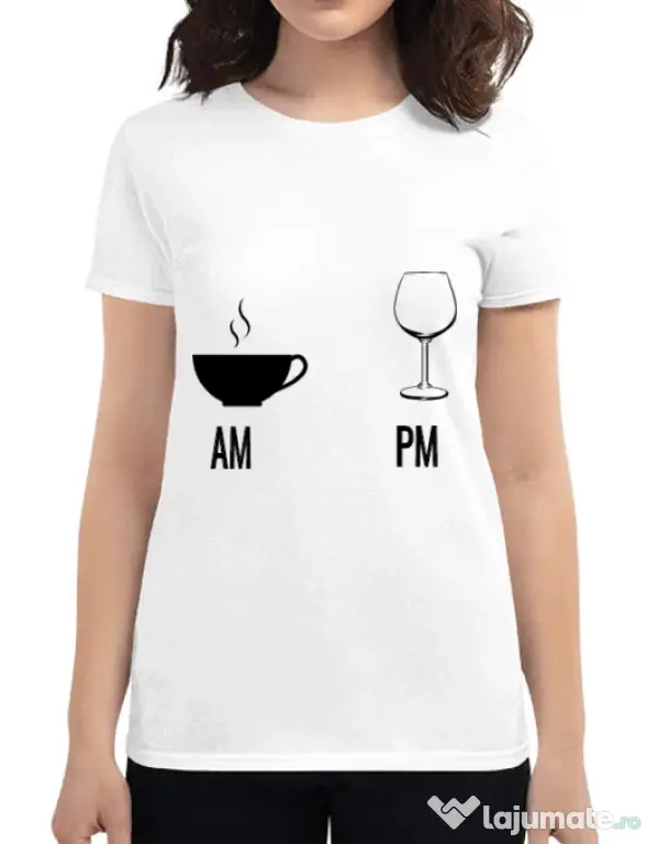 Tricou ADLER dama My days Alb