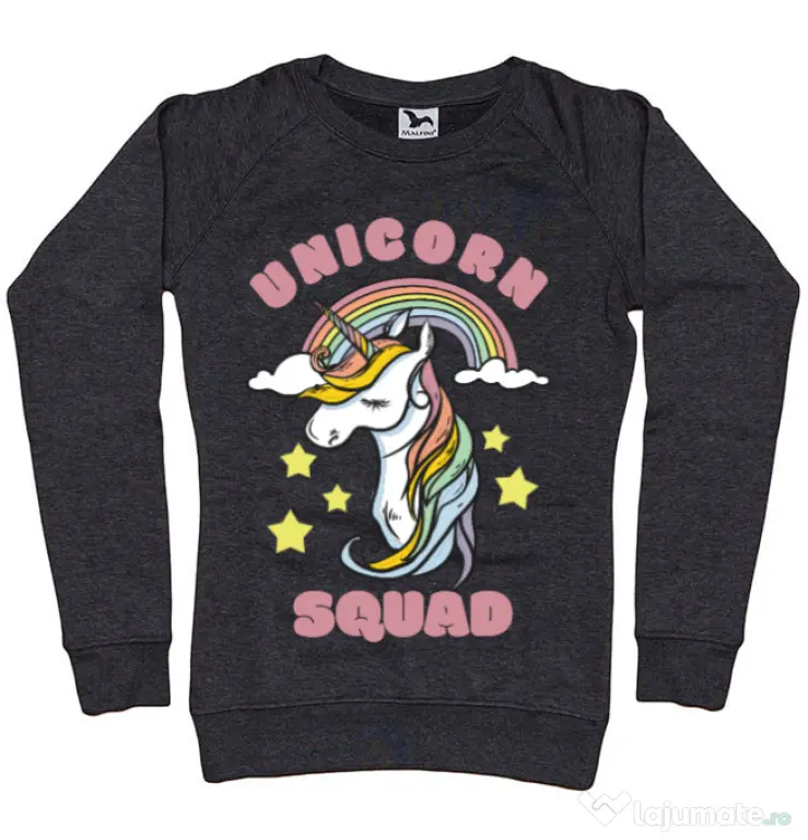Bluza ADLER dama Unicorn squad Negru melanj