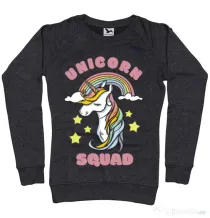 Bluza ADLER dama Unicorn squad Negru melanj