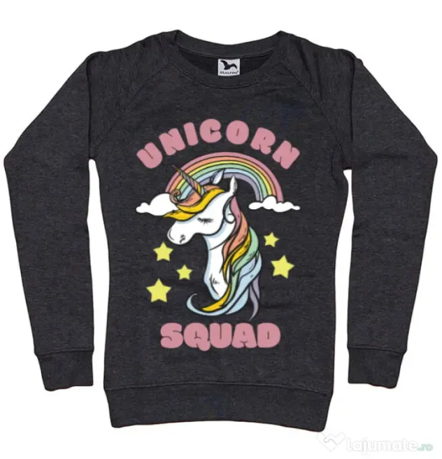 Bluza ADLER dama Unicorn squad Negru melanj