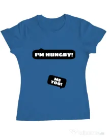 Tricou ADLER dama Hungry Mommy Albastru azuriu