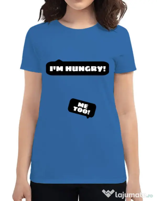 Tricou ADLER dama Hungry Mommy Albastru azuriu