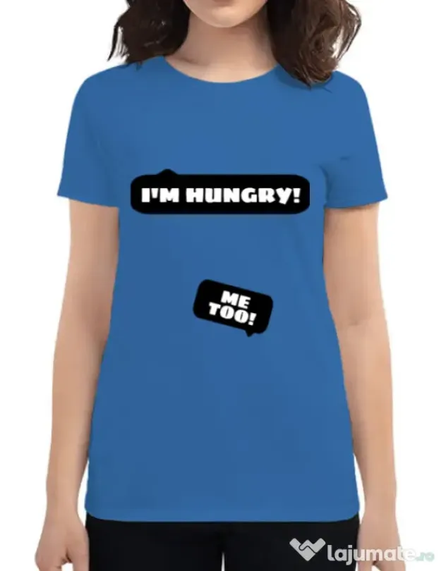 Tricou ADLER dama Hungry Mommy Albastru azuriu
