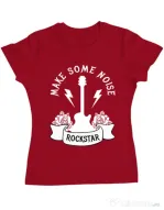 Tricou ADLER dama Make some noise Rosu