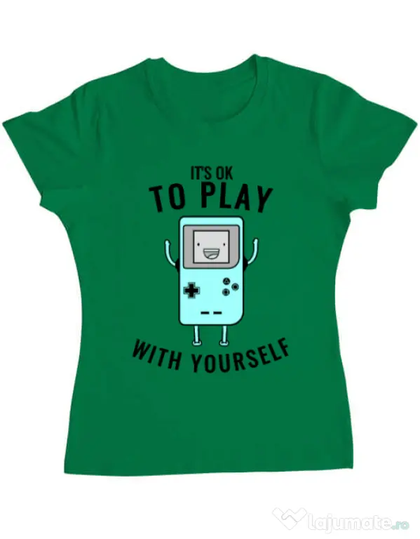 Tricou ADLER dama Playing with yourself Verde mediu
