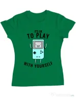Tricou ADLER dama Playing with yourself Verde mediu