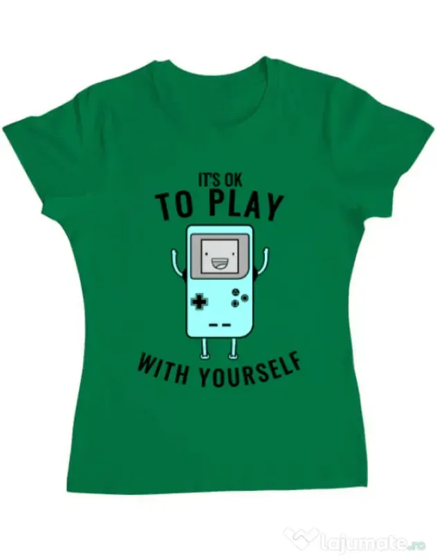 Tricou ADLER dama Playing with yourself Verde mediu