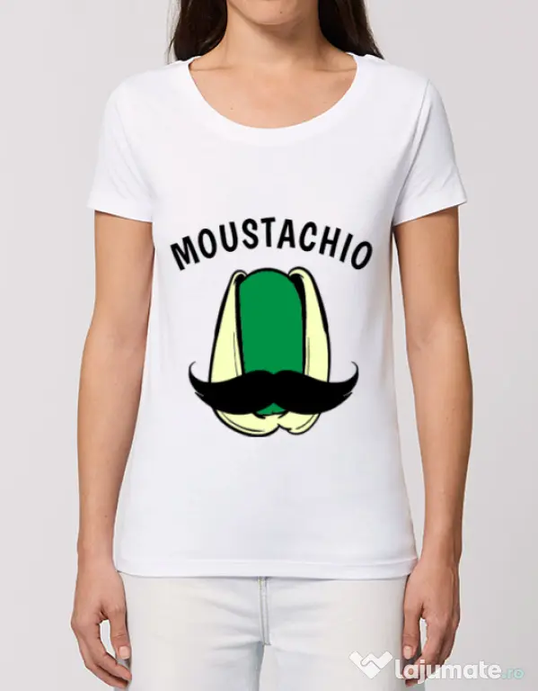 Tricou STANLEY STELLA dama Moustachio Alb