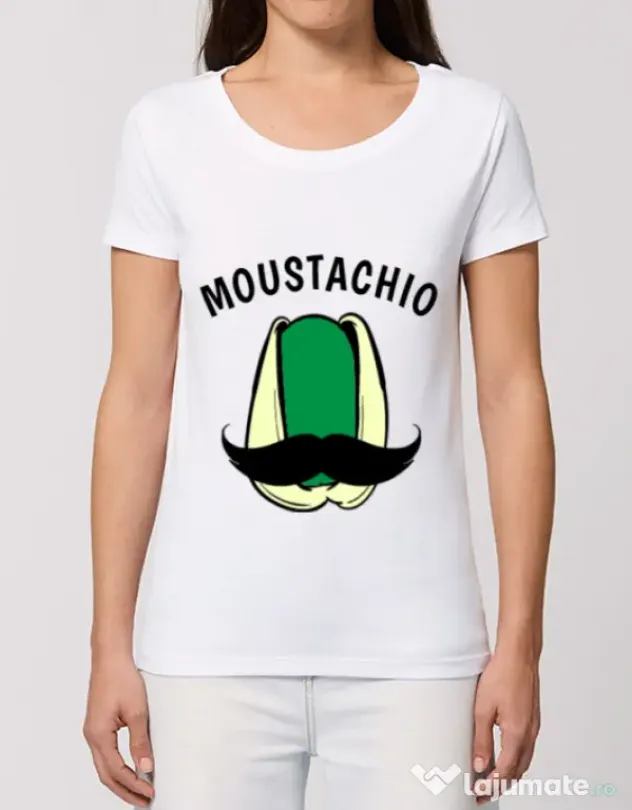 Tricou STANLEY STELLA dama Moustachio Alb