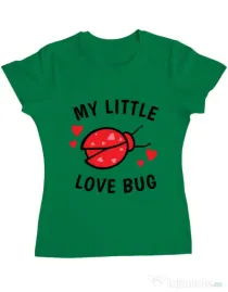 Tricou ADLER dama My little love bug Verde mediu