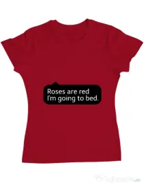 Tricou ADLER dama Roses are red Rosu