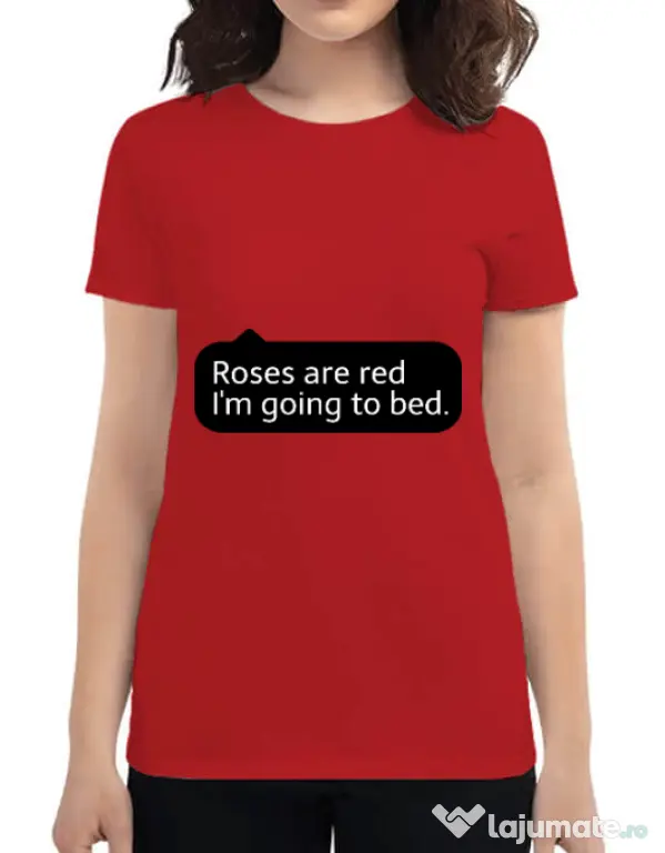 Tricou ADLER dama Roses are red Rosu