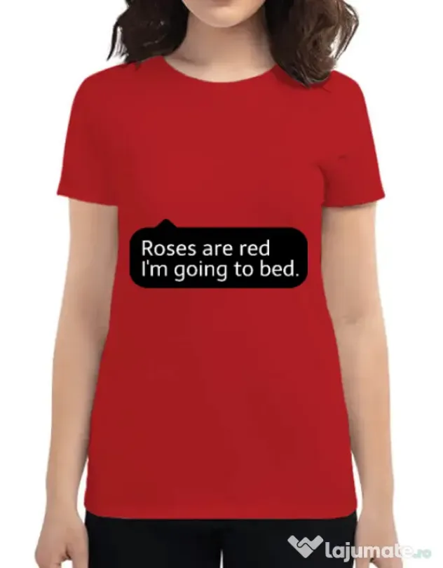 Tricou ADLER dama Roses are red Rosu