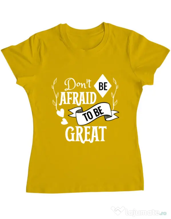 Tricou ADLER dama Be great Galben