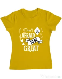Tricou ADLER dama Be great Galben
