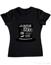 Tricou ADLER dama Stay on top Negru