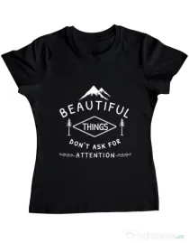 Tricou ADLER dama Beautiful things Negru