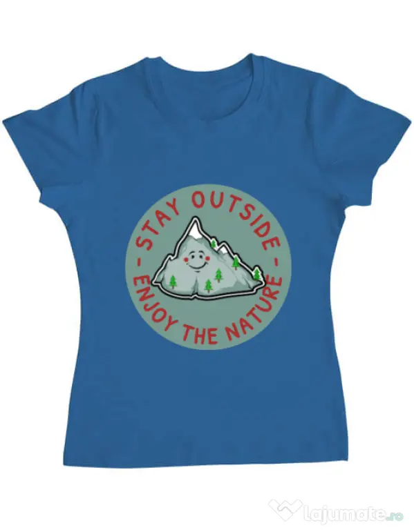 Tricou ADLER dama Stay outside Albastru azuriu
