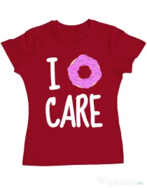 Tricou ADLER dama I donut care Rosu