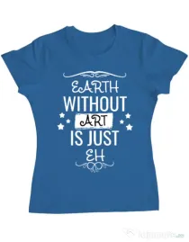Tricou ADLER dama Earth without art Albastru azuriu